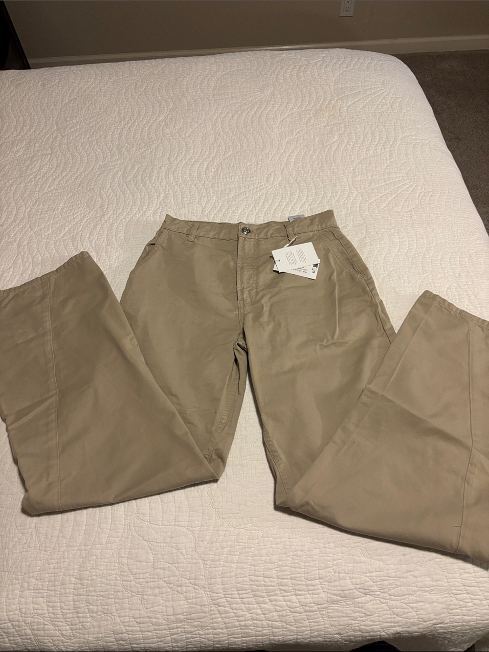 NWT Anine Bing Briley high rise Wide-Leg pants in Tan 28 - Picture 4 of 14